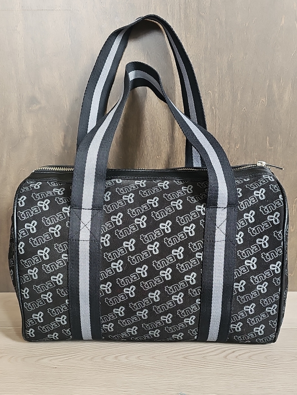 Y2K TNA Monogram Logo Canvas Mini Duffle Bag